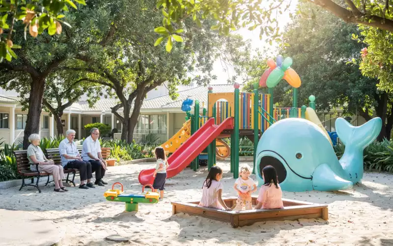 Aire de jeux pour enfants : favoriser les rencontres et les rires entre générations