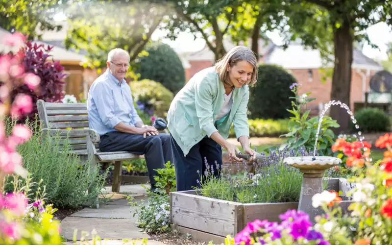 Jardin thérapeutique : reconnecter les résidents à la nature et à la vie